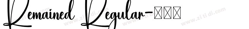 Remained Regular字体转换
